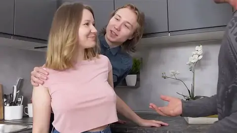 Uber-cute Platinum-blonde Woman Is Cuckold On Her Bf For Some Cash