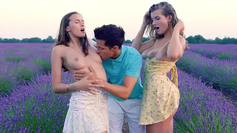 A Duo Of Ash-blonde Damsels Have A Three-way With A Twink