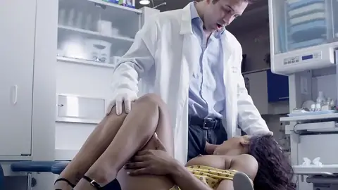 Doctor Screws Face Of Surprised Patient In The Hospital