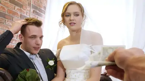 Big-boobed Bride Squeals In Climax By Fat Fuckpole For Money